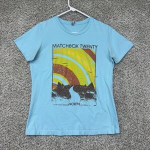 Matchbox Twenty Shirt Women's Size XL Blue North American Tour 2013 Short Sleeve